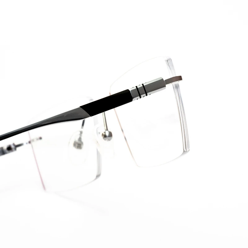 Mens Clear Rimless Glasses