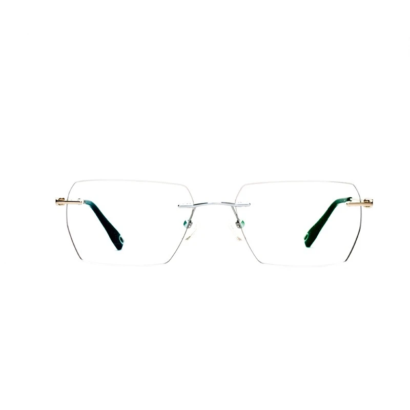 Rimless Rectangle Prescription Glasses factory