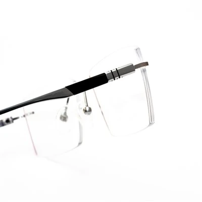 Mens Clear Rimless Glasses